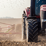 a tractor on a farm