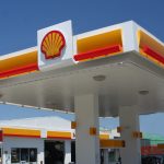 a shell branded gas station