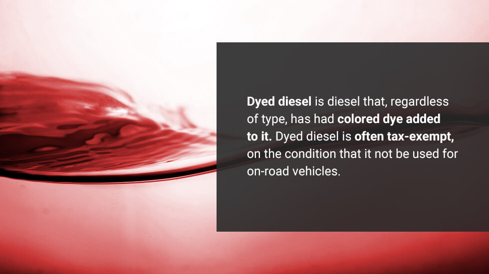 what is dyed diesel fuel