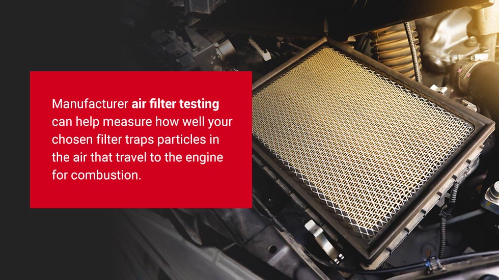 Air filter testing