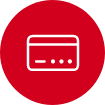 Credit Card Icon in Red Circle